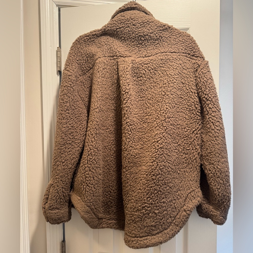 Love Tree Brown Sherpa Coat - Picture 2 of 4